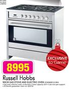 Russell Hobbs 90cm Gas Stove And Electric Oven-Cooker SS RH