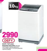 Defy 10kg White Top Load Washing Machine DTL141