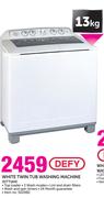 Defy 13kg White Twin Tub Washing Machine DTT164