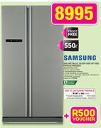 Samsung 550Ltr Metallic Silver Side By Side Fridge/Freezer RSA1NTMG/XFA