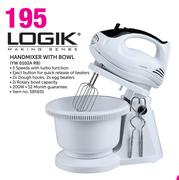 Logik Handmixer With Bowl-YW 0102A RB