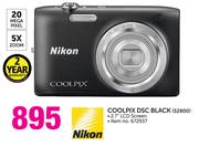 Nikon Coolpix DSC Black-S2800