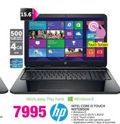HP Intel Core i3 Touch Notebook