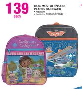Doc Mcstufiins Or Planes Backpack-Each