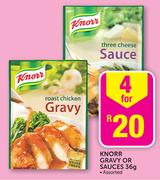 Knorr Gravy Or Sauces Assorted-4x36g