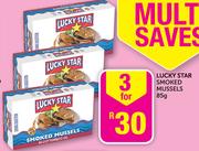 Lucky Star Smoked Mussels-3x85g