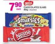 Nestle Chocolate Slabs-80gm Each