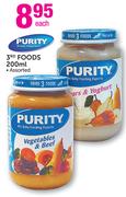 Purity 3rd Foods Assorted-200ml Each