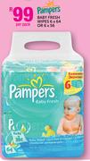 Pampers Baby Fresh Wipes-6x64 Or 6x56 Per Pack