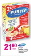 Purity 2nd/3rd Cereal Assorted-200g Each