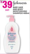 Johnson's Baby Hair And Body Moisturising Shampoo-400ml Each