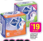 Lifestyle Invisible Pads Assorted-10's Per Pack