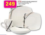Stix 16 Piece Square Dinner Set