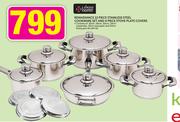 Always Home Renaissance 12 Piece Stainless Steel Cookware Set And 4 Piece Stove Plate Covers