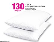 2 Pack Continental Pillows-Per Pack