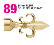 Decorland 38mm Fleur De Lis Finial(Brass)