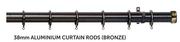 Decorland 38mm Aluminium Curtain Rods(Bronze)-2.5m