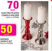 Electro Plated Candle Holder Each