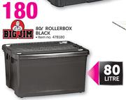 Big Jim 80ltr Black Rollerbox 