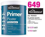 Homestead Primer Plaster White-5Ltr