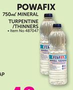 powafix Mineral Turpentine/Thinners-750ml Each