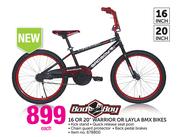 Bad Boy 16 or 20" Warrior or Layla BMX Bikes Each