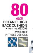 Oceanic High Back Cushion-Each
