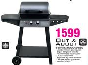 Out & About 2 Burner Hooded BBQ