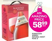 Robertson Winery Natural Sweet Rose-3Ltr Each