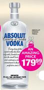 Absolut Vodka-750ml Each