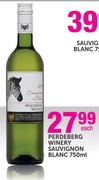 Perdeberg Winery Sauvignon Blanc-750ml Each