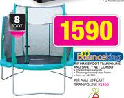 Bounceking Air Max 8 Foot Trampoline And Safety Net Combo