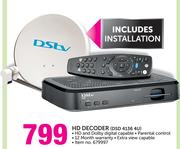 DSTV HD Decoder Excluding Installation DSD41364U