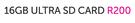 Sandisk 16GB Utra SD Card