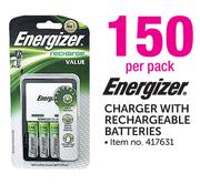 Energizer Charger With Rechargeable Batteries-Per pack