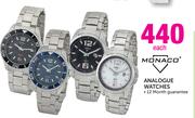 Monaco Analogue Watches Each