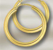 9ct Gold Single Earring-10mm Each