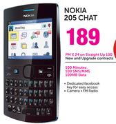 Nokia 205 Chat-On Straight Up 100