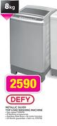 Defy 8kg Metallic Silver Top Load Washing Machine