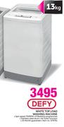 Defy 13kg White Top Load Washing Machine