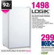 Logik 92ltr White Bar Fridge-LSD120