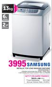 Samsung 13kg Metallic Top Load Washing Machine-WA13F5S4UWA F
