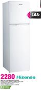 Hisense 168ltr White Top Freezer Fridge