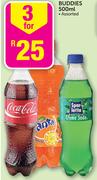 Buddies-3 x 500ml