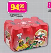 Castle Lager Cans-12 x 440ml Per Pack