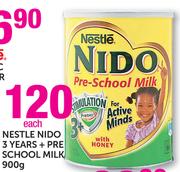 Nestle Nido 3 Years + Pre School Milk-900g 