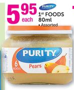 Purity 1st Foods Assorted-80ml
