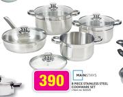 Mainstays 8 Piece Stainless Steel Cookware Set