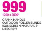 Crank Handle Outdoor Roller Blinds 1200x2500