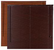 Ready-Made 25mm PVC Venetian Blinds(Tan & Espresso) 600x1600mm